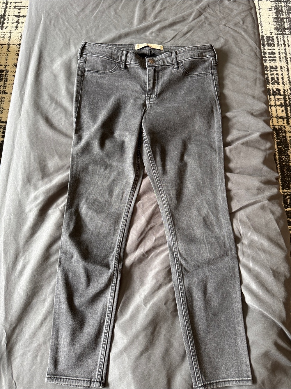 Hollister Women's Washed Gray Skinny Jeans